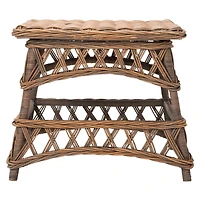 Brown Rattan Walda Accent Table