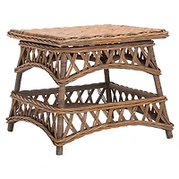 Brown Rattan Walda Accent Table