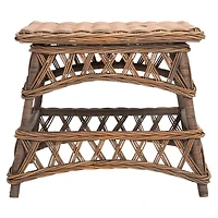 Brown Rattan Walda Accent Table