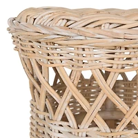Natural Rattan Tessel Accent Table