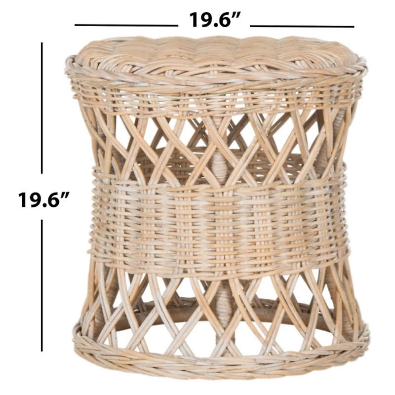 Natural Rattan Tessel Accent Table