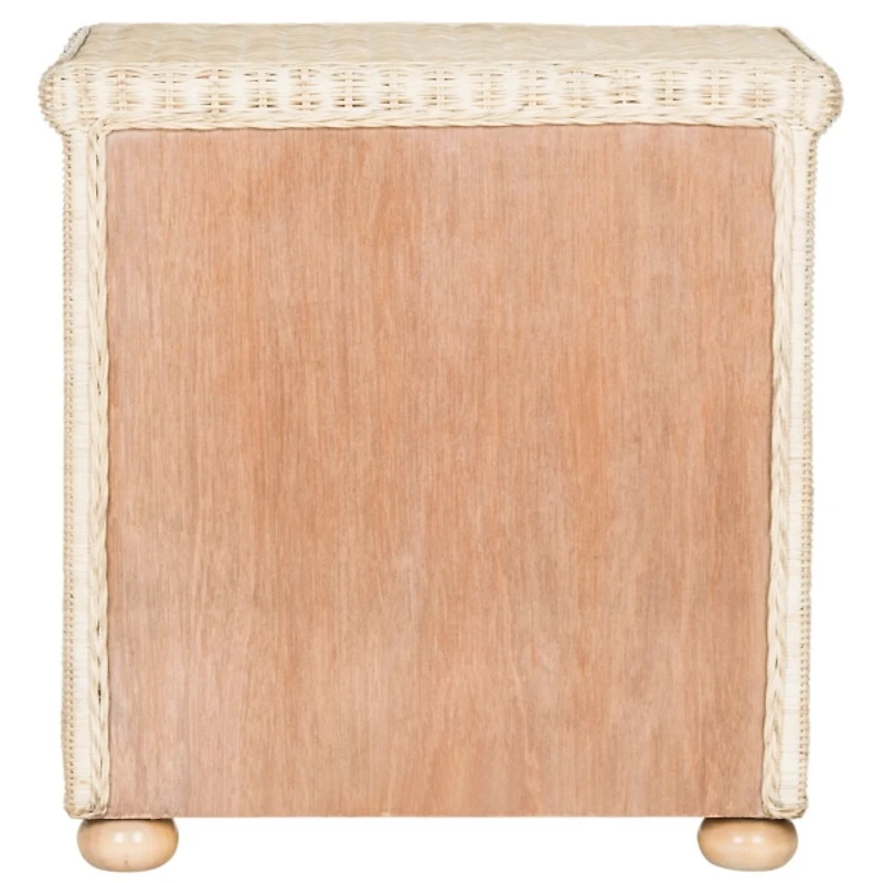 Natural Rattan Coastal Accent Table