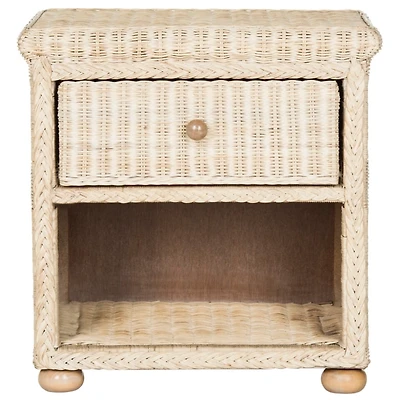Natural Rattan Coastal Accent Table