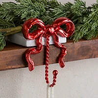 Red Bow Christmas Stocking Holder