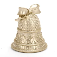 Gold Glitter Decorative Bell, 6 in.