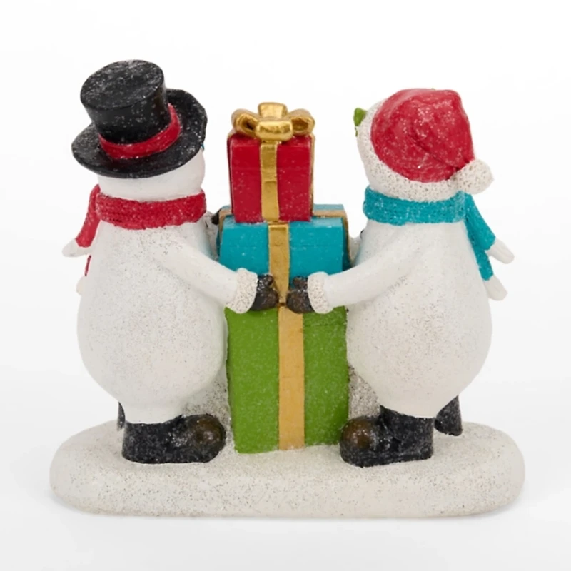 Snow Friends with Presents Christmas Figurine