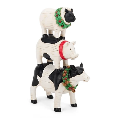 Farm Animal Stack Christmas Figurine