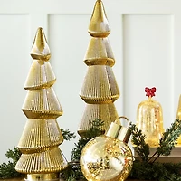 LED Gold Antique Glass Tree Figurine