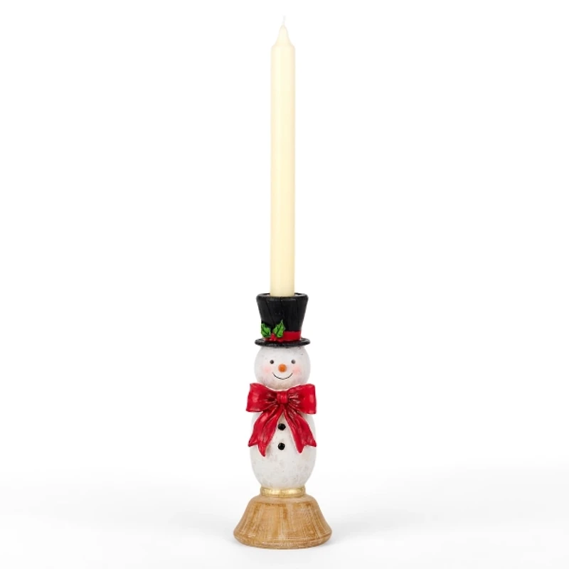 Snowman Taper Candle Holder, 8.5 in.