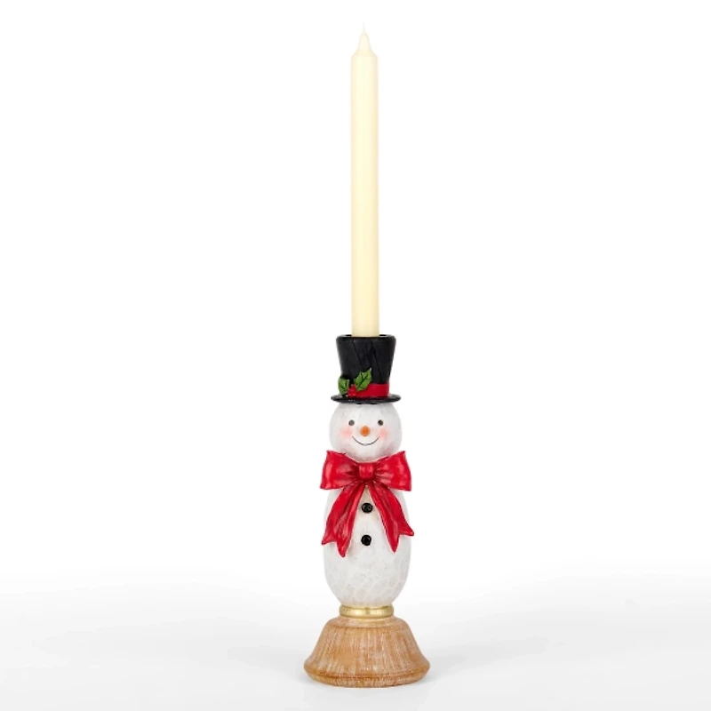 Snowman Taper Candle Holder
