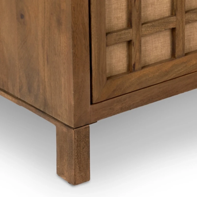 Brown Wood Lowen 4 Door Cabinet