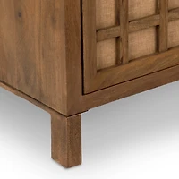 Brown Wood Lowen 4 Door Cabinet