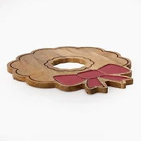 Christmas Bow Wreath Serving Board