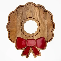 Christmas Bow Wreath Serving Board