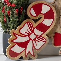 Christmas Candy Cane Mango Wood Serving Board