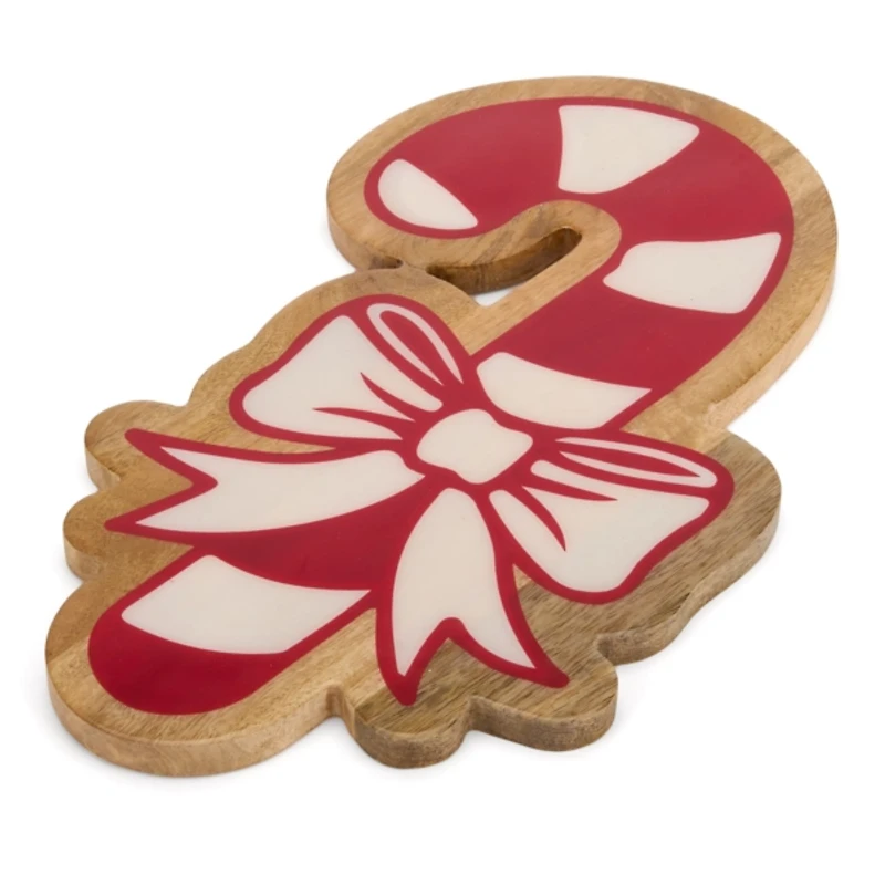 Christmas Candy Cane Mango Wood Serving Board