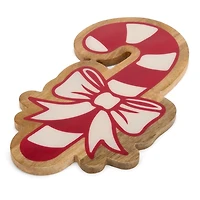 Christmas Candy Cane Mango Wood Serving Board