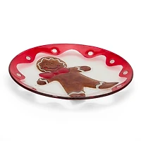 Fused Glass Gingerbread Man Salad Plate