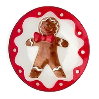 Fused Glass Gingerbread Man Salad Plate