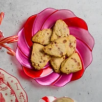 Fused Glass Pink Peppermint Salad Plate