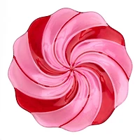 Fused Glass Pink Peppermint Salad Plate