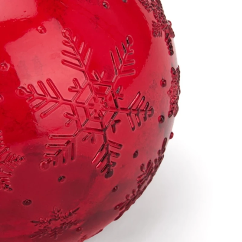 Red Glass Christmas Ornament Soap Pump