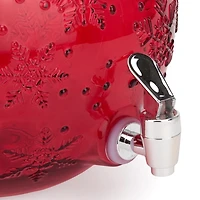 Red Christmas Ornament 1.5 Gallon Drink Dispenser