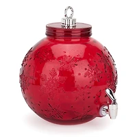 Red Christmas Ornament 1.5 Gallon Drink Dispenser