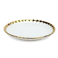 Gold Scalloped Appetizer Plates, Set of 4