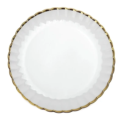 Gold Scalloped Dinner Plate
