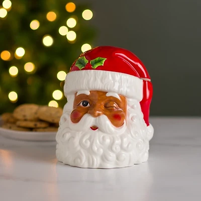Jolly Santa Christmas Cookie Jar