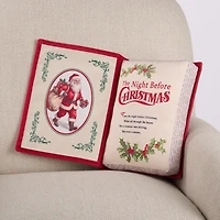 Night Before Christmas Book Shaped Pillow
