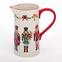 Holly Nutcracker Christmas Pitcher