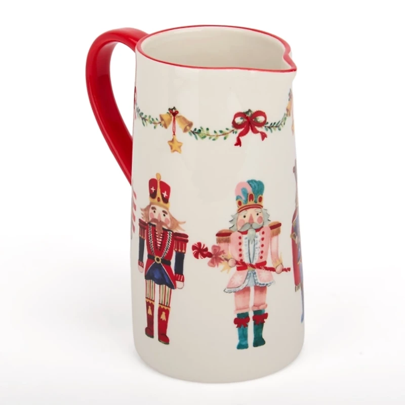 Holly Nutcracker Christmas Pitcher