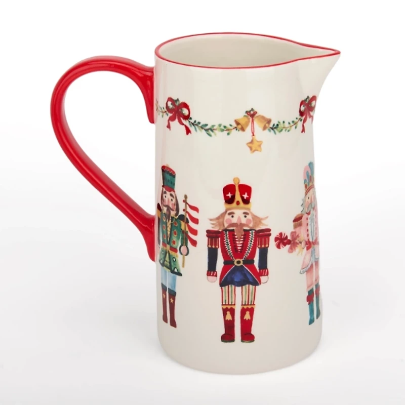 Holly Nutcracker Christmas Pitcher