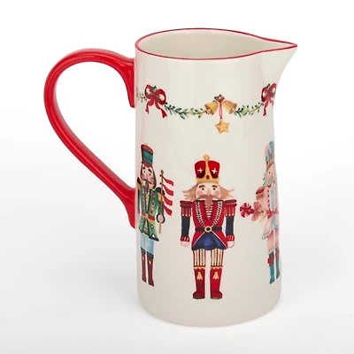 Holly Nutcracker Christmas Pitcher