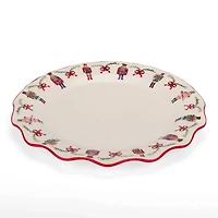 Holly Nutcracker Wavy Dinner Plate