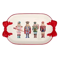 Holly Nutcracker Bow Serving Platter