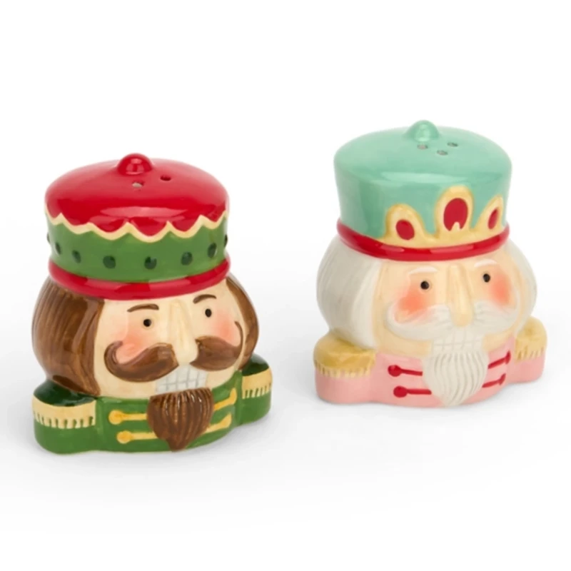 Holly Nutcracker Salt and Pepper Shaker Set