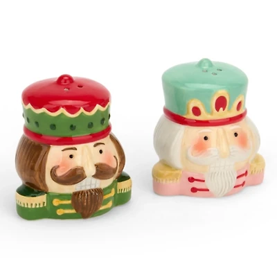 Holly Nutcracker Salt and Pepper Shaker Set