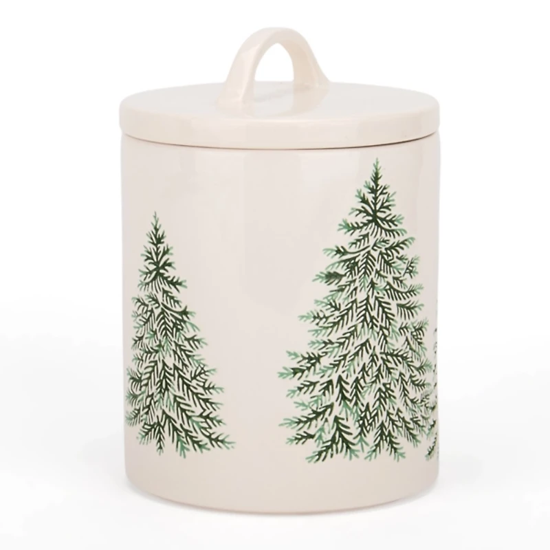 Evergreen Trees Embossed Canister