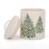 Evergreen Trees Embossed Canister