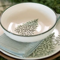 Evergreen Trees Embossed Dinner Bowl