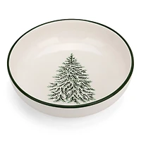 Evergreen Trees Embossed Dinner Bowl