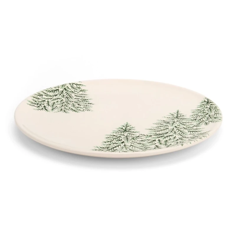 Evergreen Trees Embossed Dinner Plate