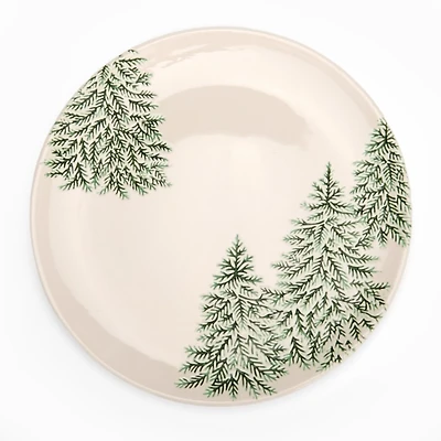 Evergreen Trees Embossed Dinner Plate