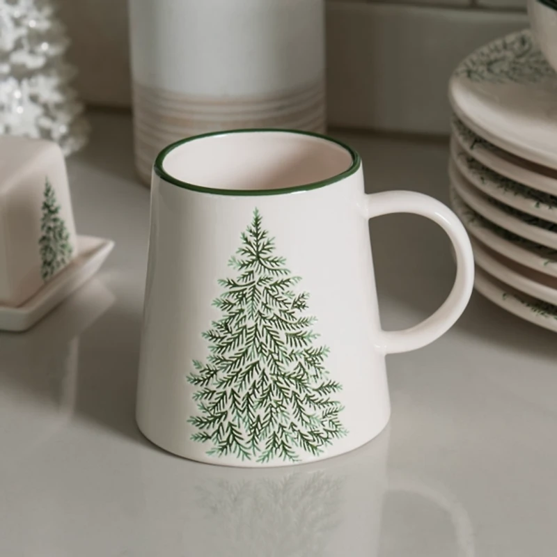 Evergreen Trees Embossed Mug