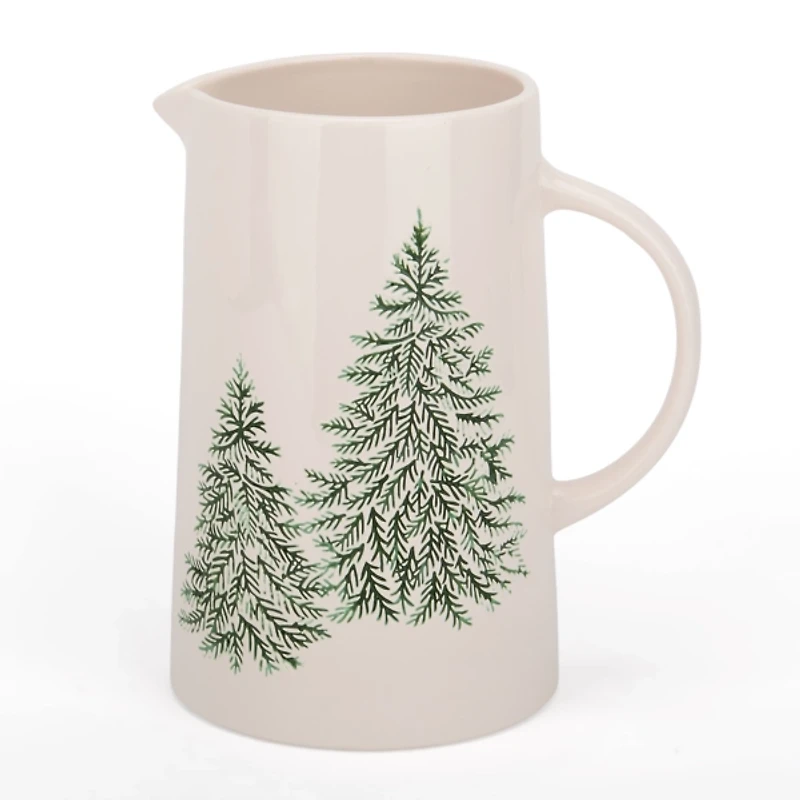 Evergreen Trees Embossed Pitcher
