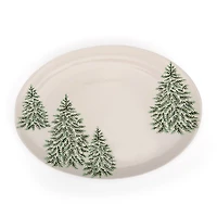 Evergreen Trees Embossed Serving Platter