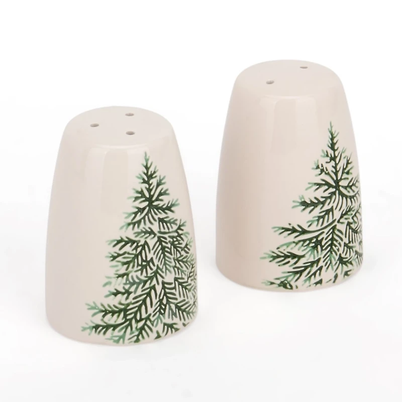 Evergreen Trees Embossed Salt & Pepper Shaker Set